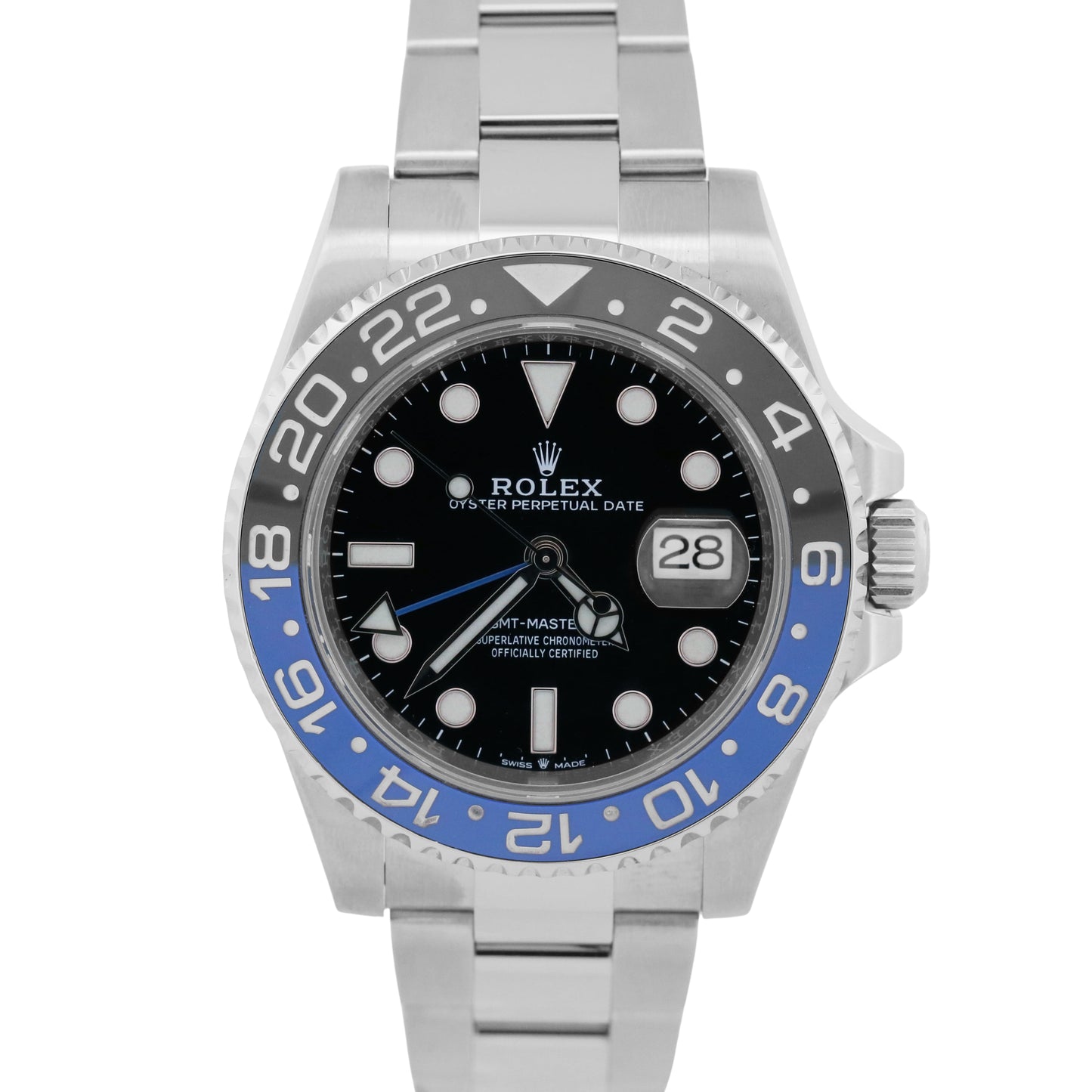 PAPERS Rolex GMT-Master II BATMAN Blue Black OYSTER 40mm 126710 BLNR Watch BOX