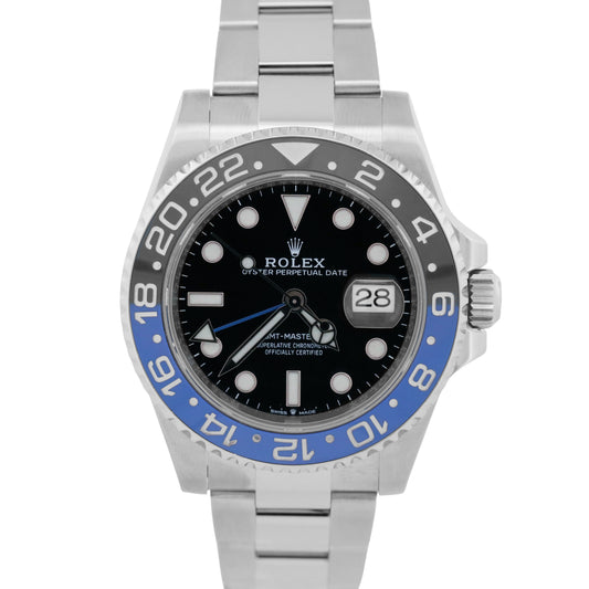 PAPERS Rolex GMT-Master II BATMAN Blue Black OYSTER 40mm 126710 BLNR Watch BOX
