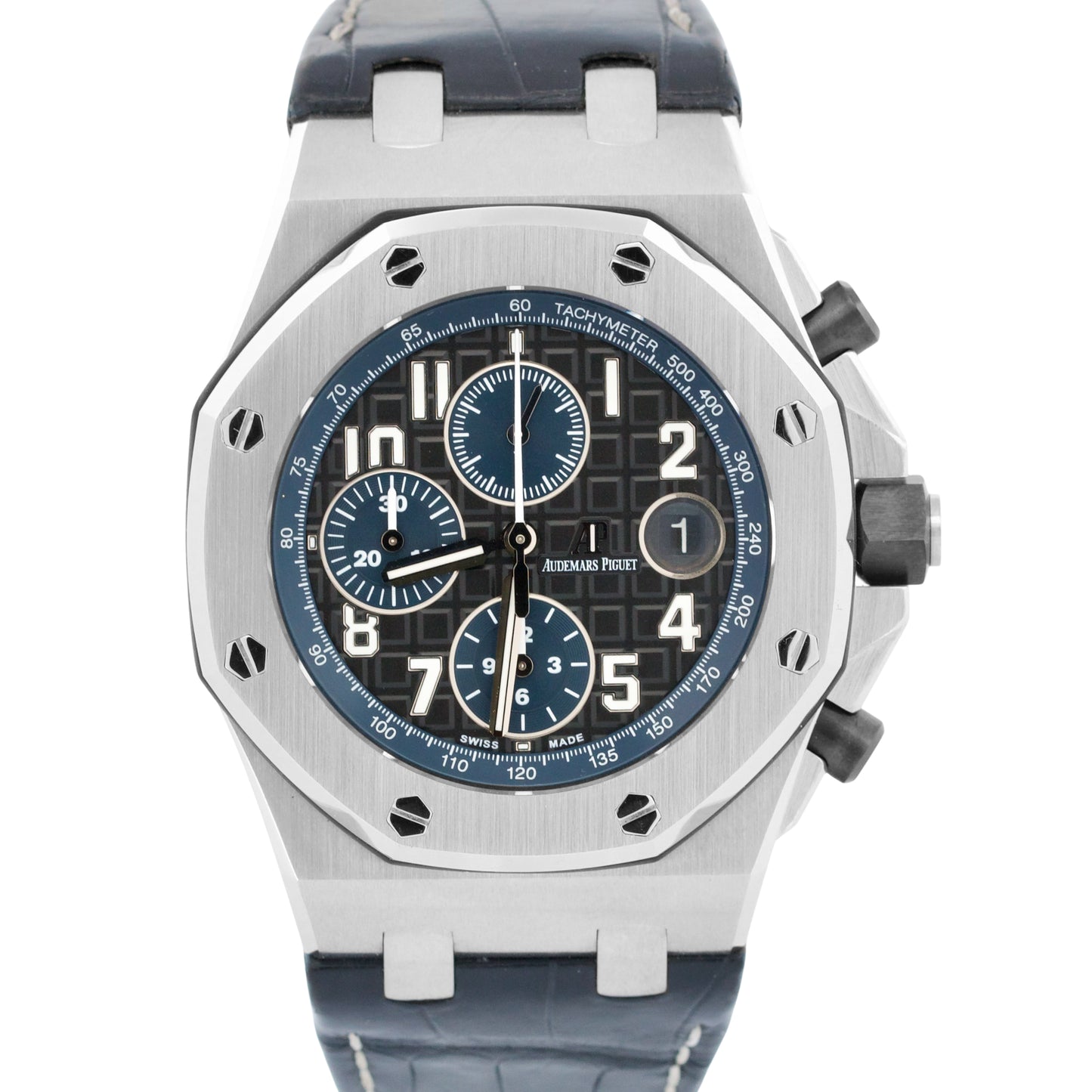 PAPERS Audemars Piguet Royal Oak Offshore BATMAN Blue 42mm 26470ST Watch BOX