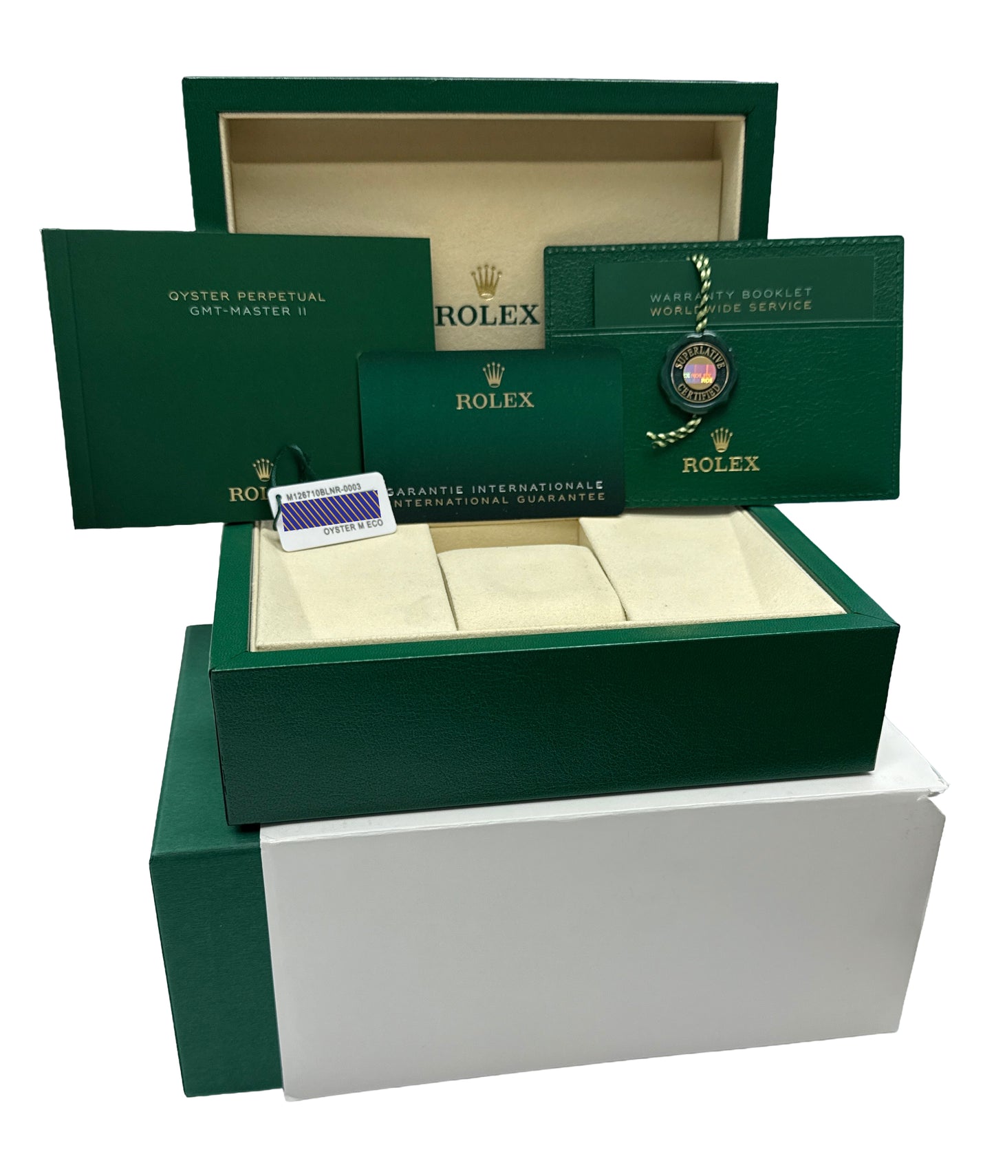 NEW 2025 PAPERS Rolex GMT-Master II BATMAN Oyster Blue 40mm 126710 BLNR BOX