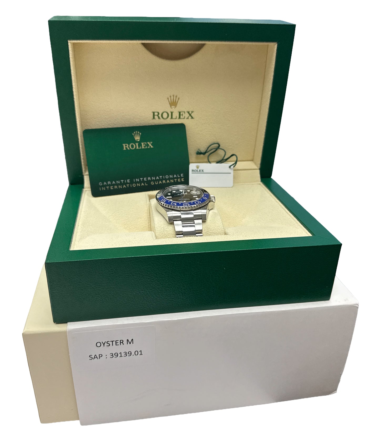 2022 PAPERS Rolex GMT-Master II BATMAN Blue Black OYSTER 40mm 126710 BLNR BOX