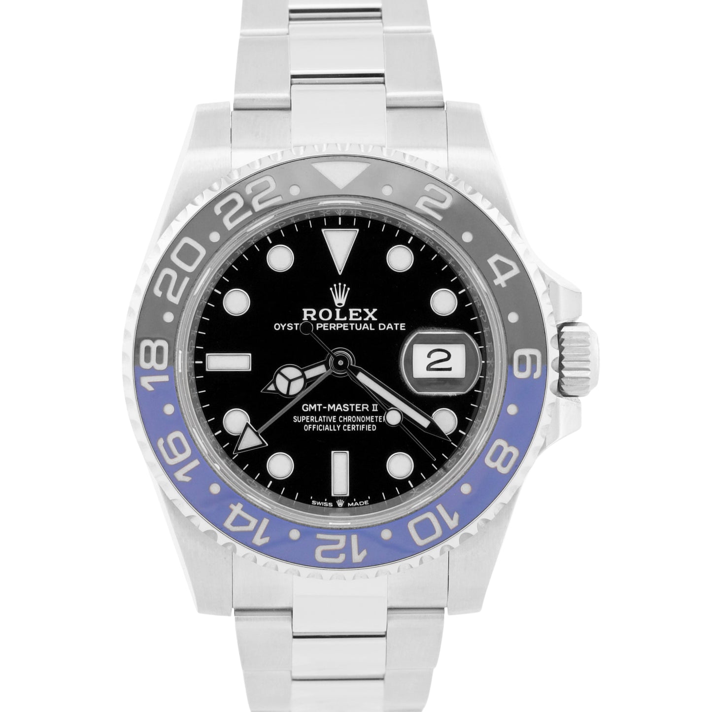 2021 PAPERS Rolex GMT-Master II BATMAN Blue Black 40mm OYSTER 126710 BLNR BOX