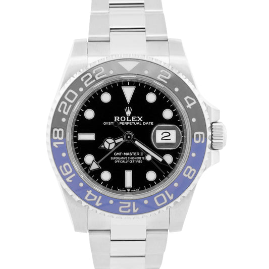 2021 PAPERS Rolex GMT-Master II BATMAN Blue Black 40mm OYSTER 126710 BLNR BOX