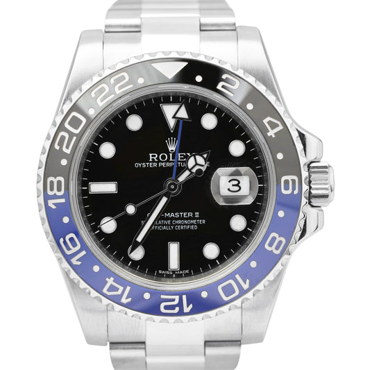 Rolex GMT-Master II Stainless BATMAN Blue 40mm Ceramic 116710 BLNR Watch