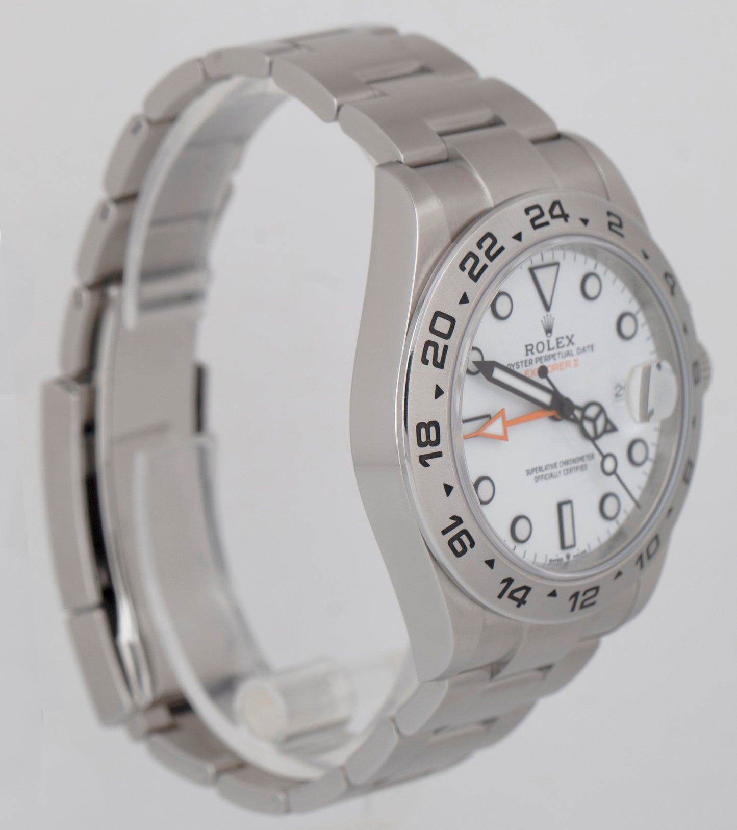 2024 PAPERS Rolex Explorer II 42mm Polar White GMT Date Steel 226570 Watch BOX