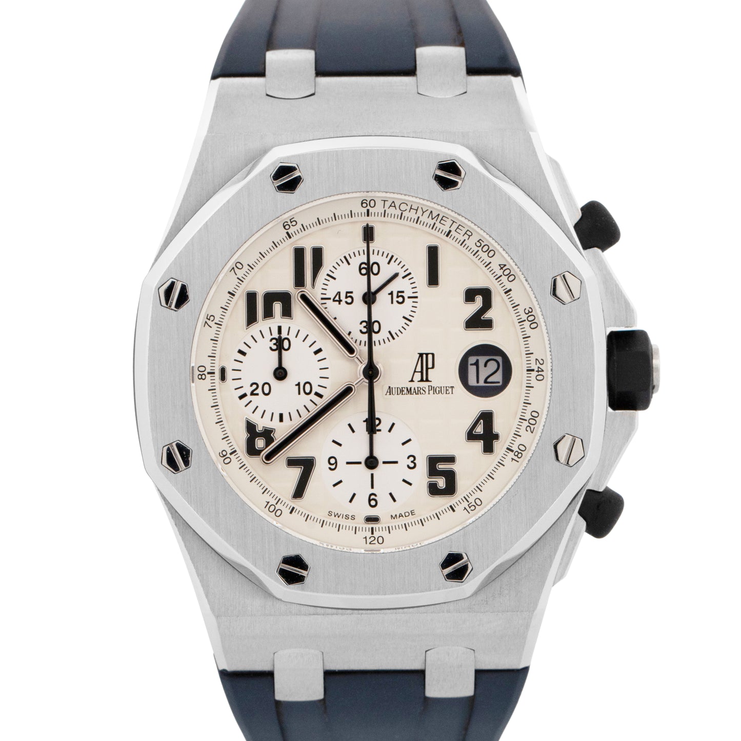 UNPOLISHED Audemars Piguet Royal Oak Offshore Safari Cream White Chrono 26170ST