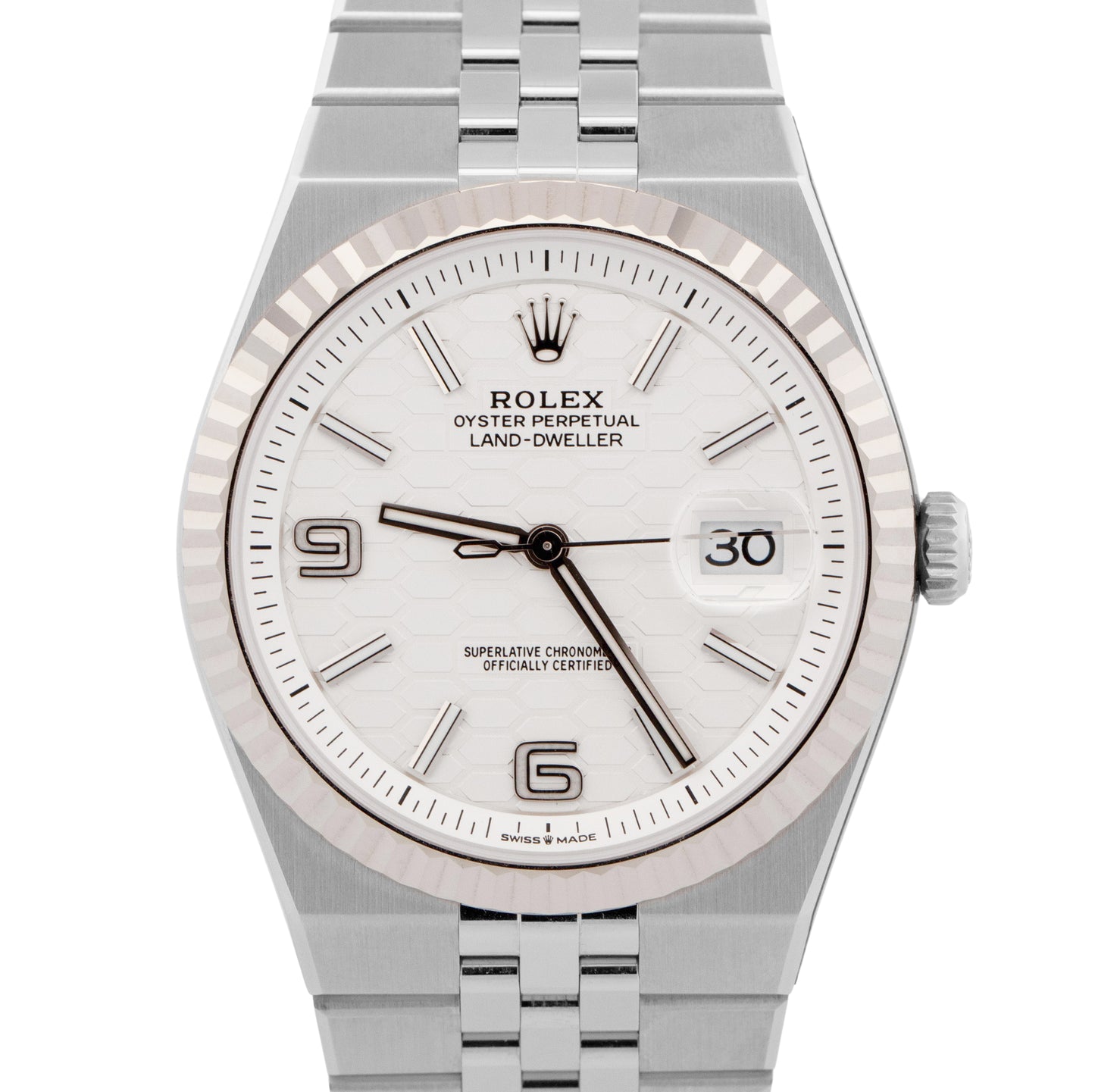 NEW JUNE 2026 PAPERS Rolex Land-Dweller 40mm WHITE 18K Gold Stainless 127334 BOX