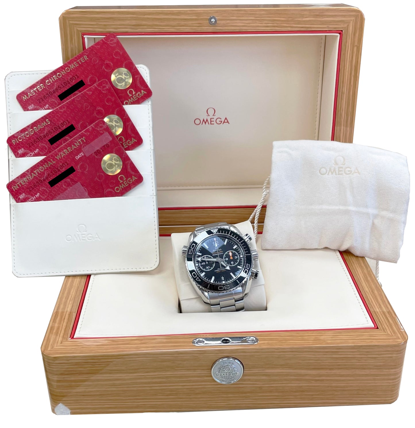 MINT PAPERS Omega Seamaster Planet Ocean 45.5mm 215.30.46.51.01.001 Watch BOX