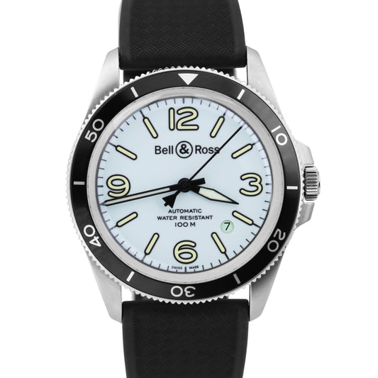 MINT PAPERS Bell & Ross BRV2A-92-S Steel FULL LUME 41mm Rubber Automatic B+P