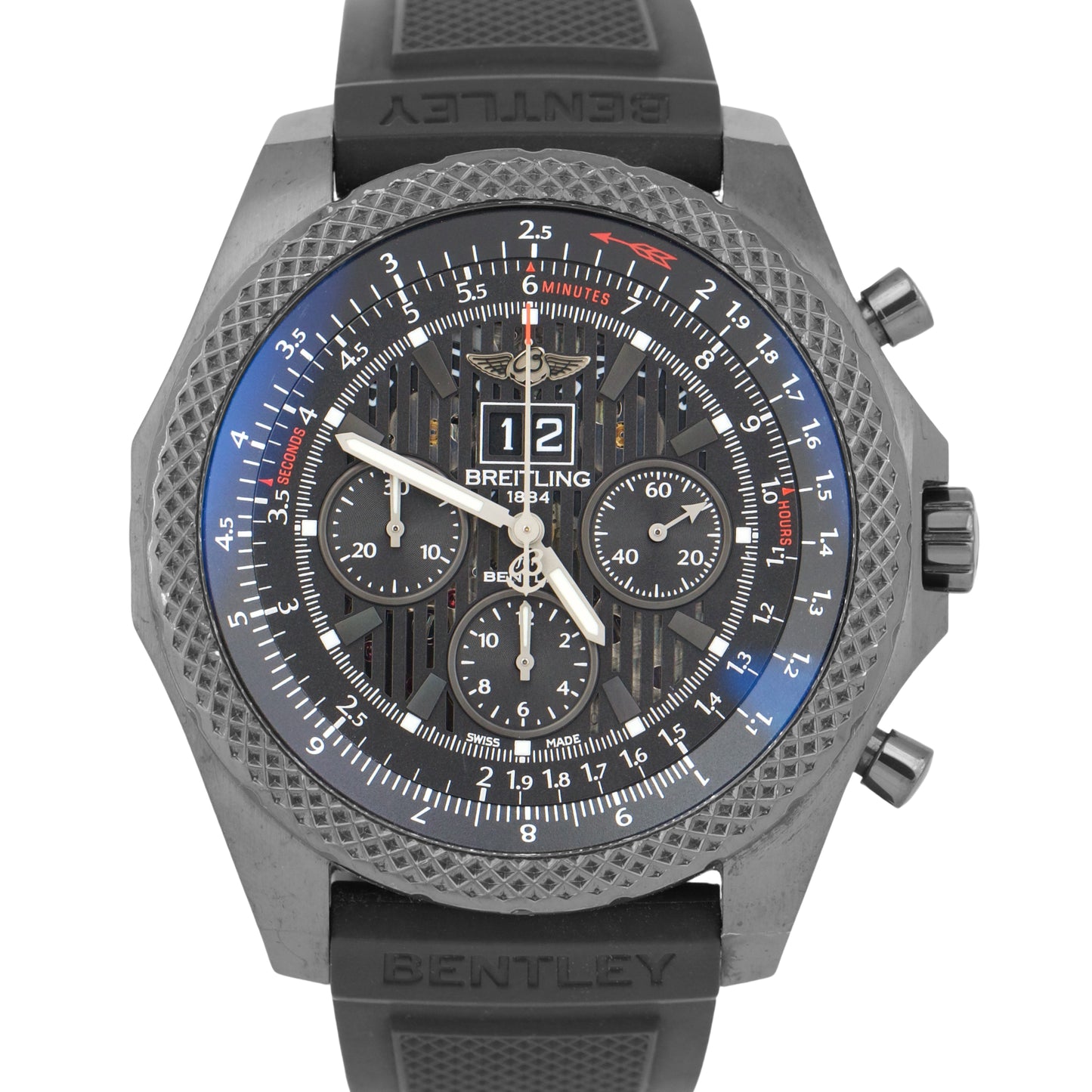 Breitling Bentley Midnight Blacksteel Carbon Rubber 49mm Limited Watch M44364