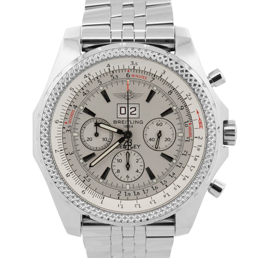Breitling Bentley 6.75 A44362 Silver White 48mm Stainless Steel Automatic Watch