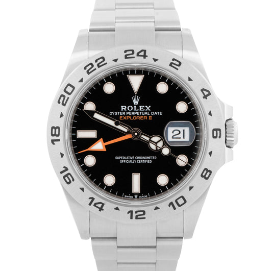 2023 PAPERS Rolex Explorer II 42mm BLACK Stainless Steel GMT 226570 Watch BOX