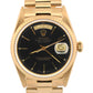 1984 Rolex Day-Date President BLACK 36mm 18K Yellow Gold Fluted 18038 Watch
