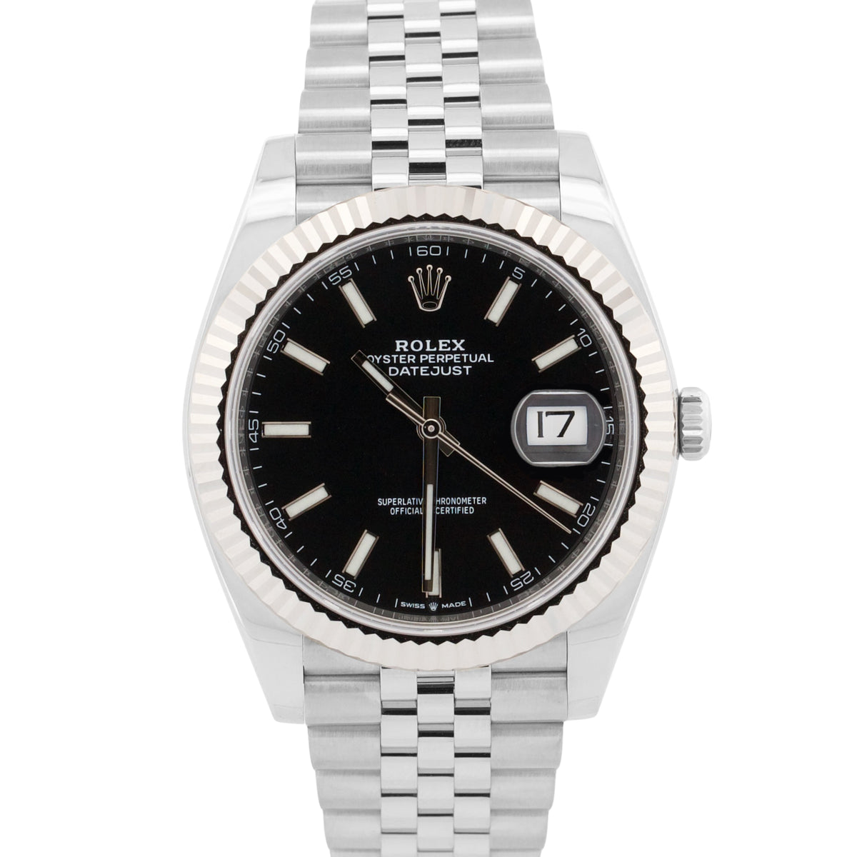 2020 Rolex DateJust 126334 Black Diamond Steel 18K Jubilee 41mm Watch Box Papers
