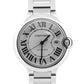 Cartier Ballon Bleu SILVER GUILLOCHE Stainless Roman 42mm 3765 W69012Z4 Watch