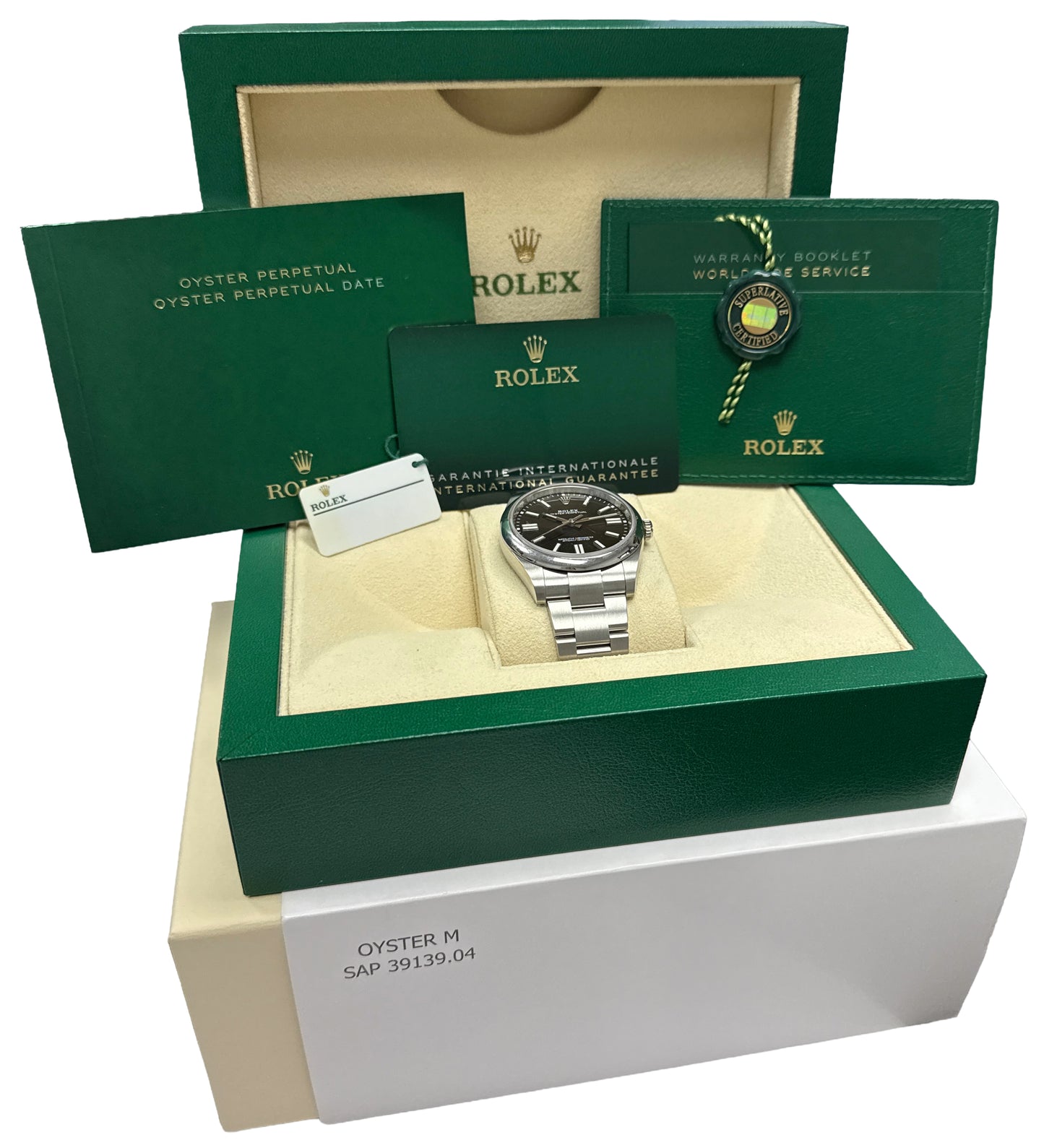 UNWORN 2023 PAPERS Rolex DateJust 41 BLACK Steel OYSTER 41mm 126300 NOS BOX