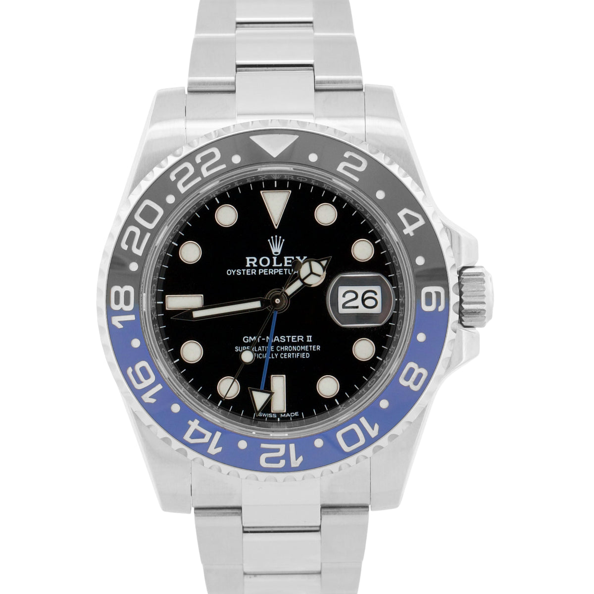 2018 Rolex GMT-Master II 116710 BLNR Batman Blue Black Steel 40mm Box Papers