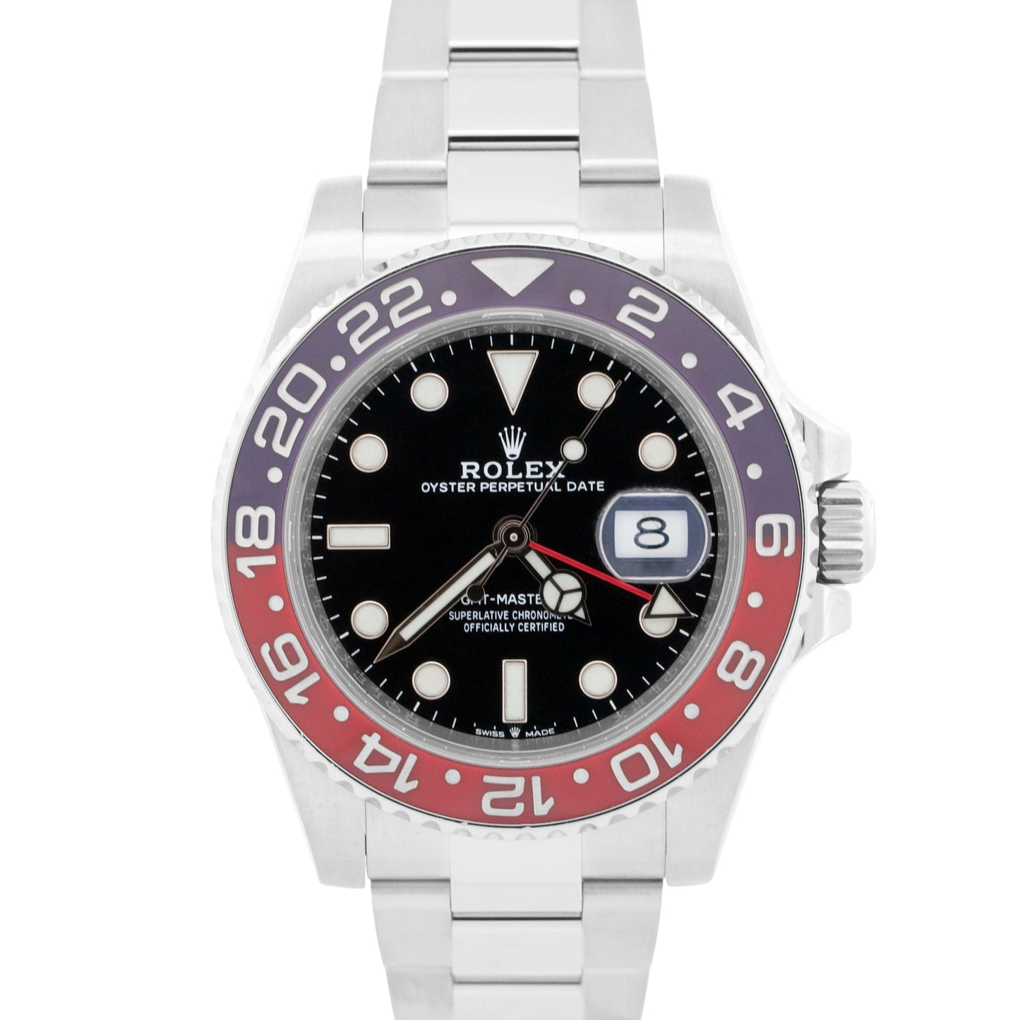 Rolex GMT-Master II PEPSI Blue Red OYSTER Stainless Ceramic 40mm 126710 BLRO BOX