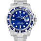 MINT Rolex Submariner Date Blue DIAMOND SAPPHIRE Bezel Lugs 40mm Oyster 116610