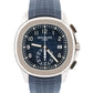 2022 PAPERS Patek Philippe Aquanaut BLUE 18K White Gold 42.2mm 5968G-001 BOX