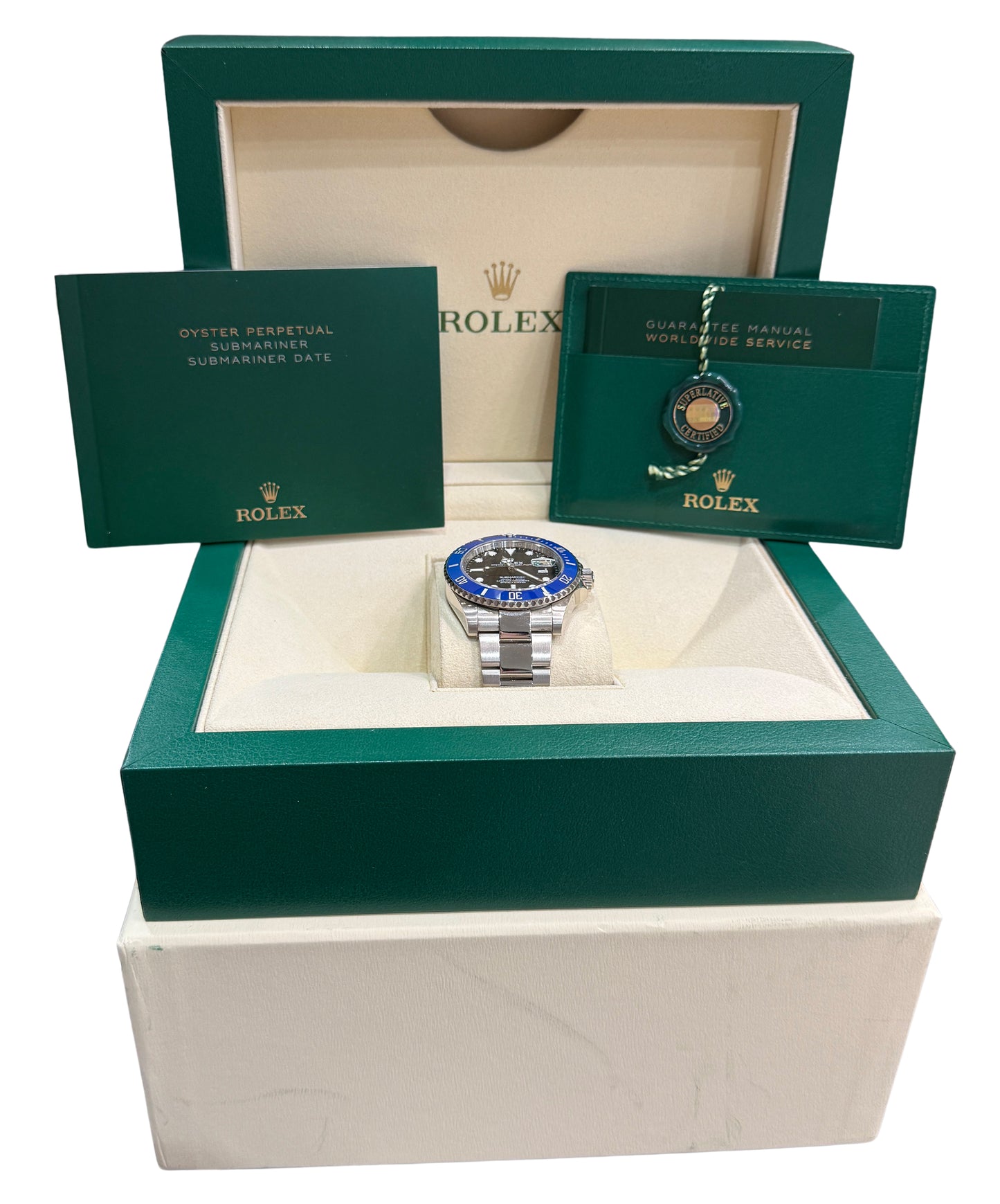 Rolex Submariner Date 126619 LB 41mm Blueberry 18K White Gold Blue Watch Box