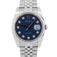 2011 Rolex DateJust 116234 Blue Jubilee Diamond 18K Steel 18K 36mm Box Papers