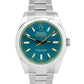 Rolex Milgauss Z-Blue Anniversary BLUE Green Stainless Steel Watch 116400 GV