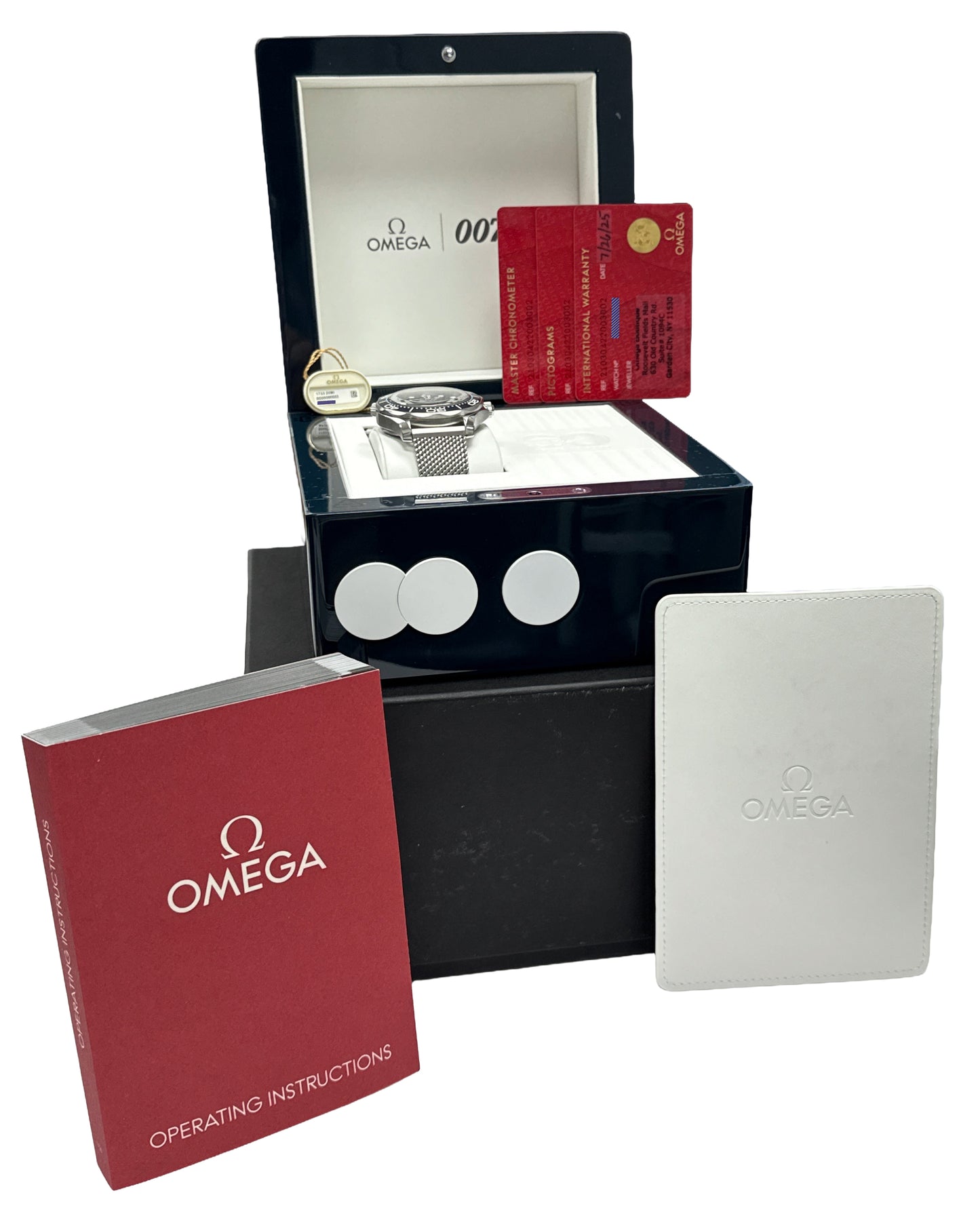 NEW 2025 PAPERS Omega Seamaster James Bond 60th Anniversary 210.30.42.20.03.002