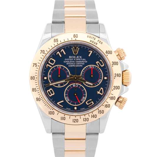 Rolex Daytona Cosmograph BLUE RACING 18K Yellow Gold Two-Tone Stainless 116523