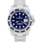 Rolex Submariner Date BLUE DIAMOND SAPPHIRE Stainless Steel 40mm Watch 116610