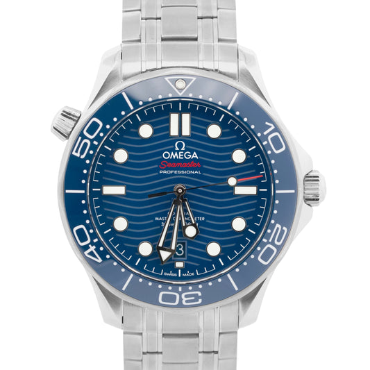 Omega Seamaster Diver 42mm BLUE WAVE Stainless Steel 210.30.42.20.03.001 BOX