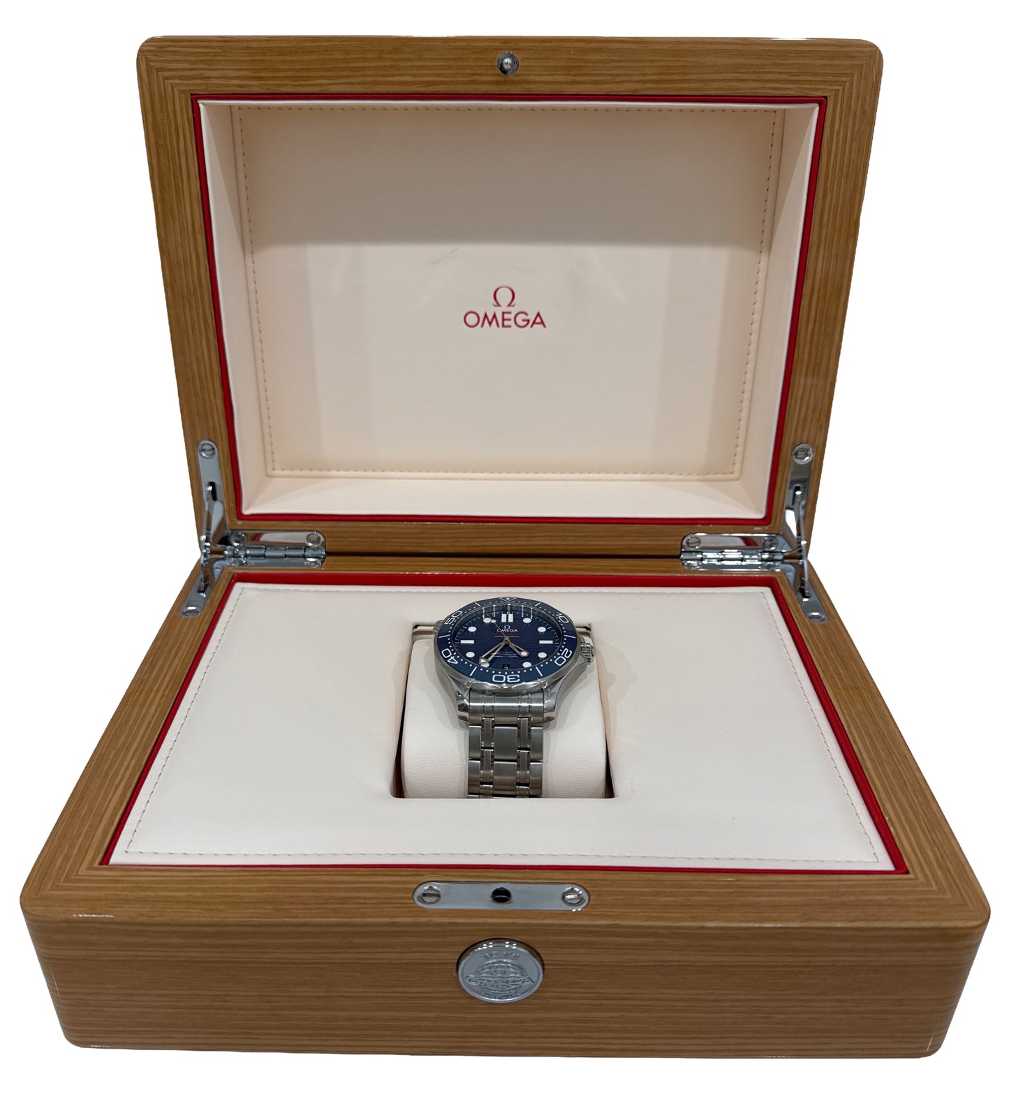 Omega Seamaster Diver 42mm BLUE WAVE Stainless Steel 210.30.42.20.03.001 BOX