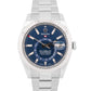 PAPERS Rolex Sky-Dweller BLUE Steel 18K White Gold 42mm Oyster Fluted 326934 BOX