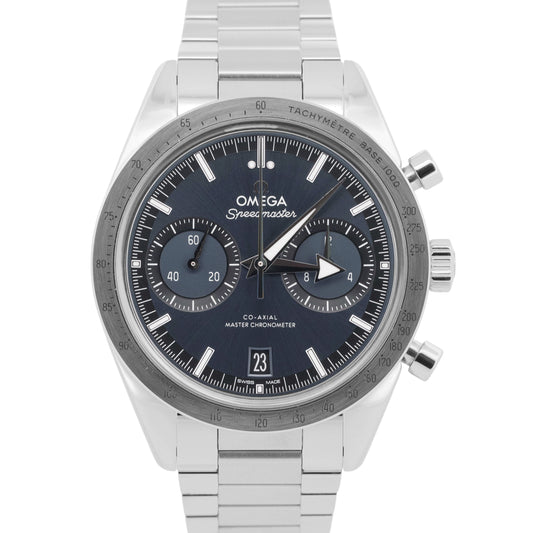 2022 PAPERS Omega Speedmaster '57 Stainless BLUE 40.5mm 332.10.41.51.03.001 BOX