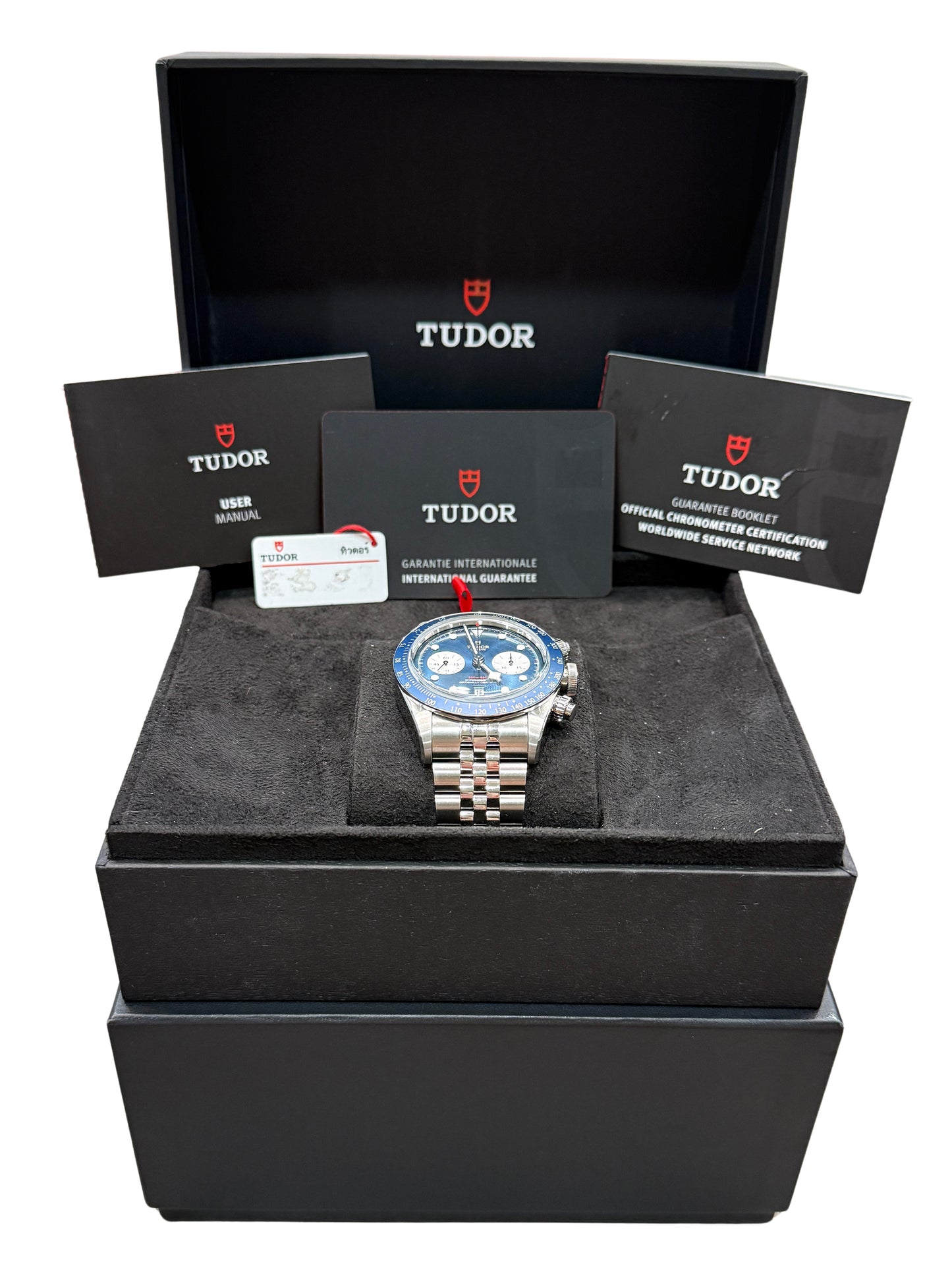 2025 Tudor Black Bay Chrono 79360B Blue Steel Jubilee 41mm Watch Box Papers