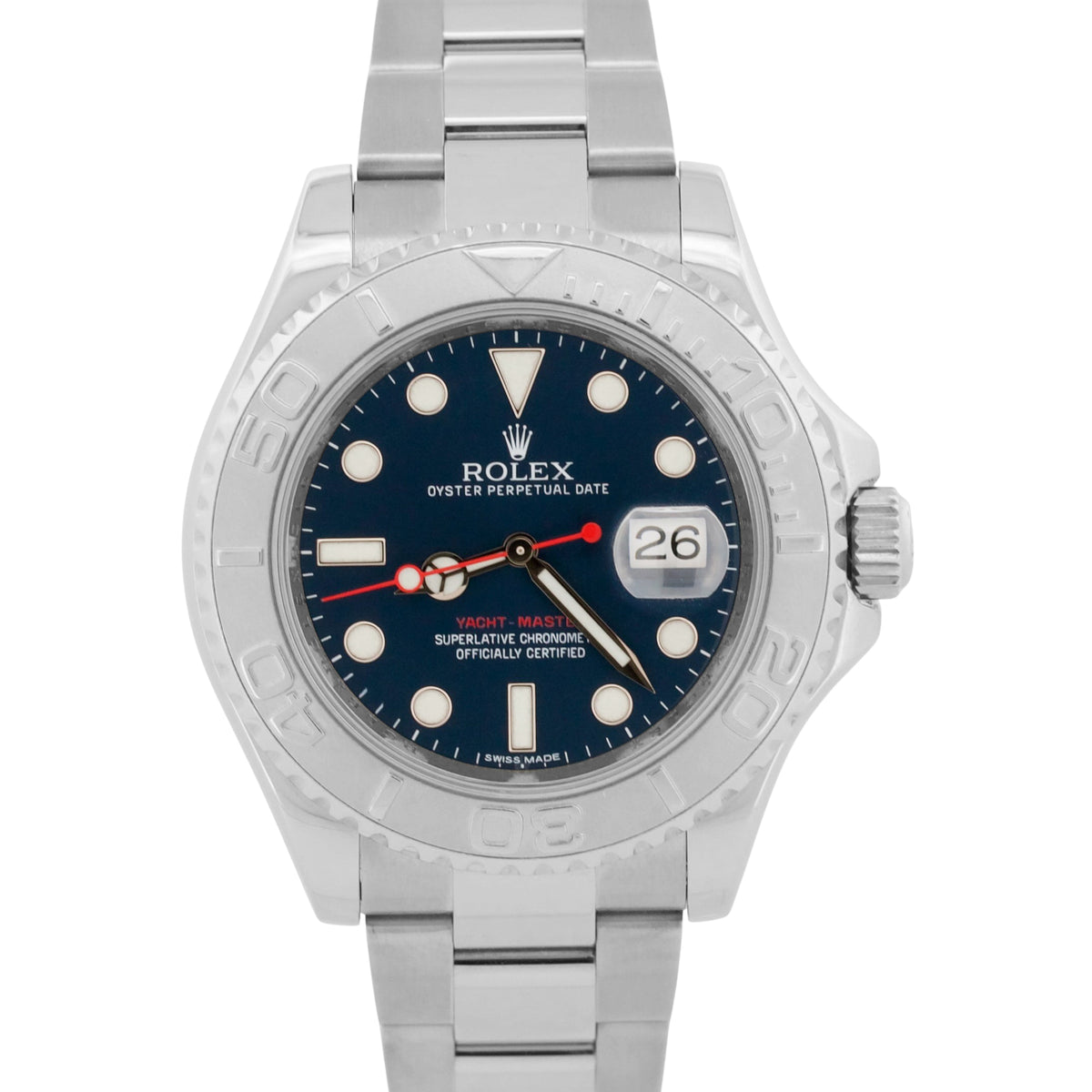 Rolex Yacht-Master 116622 Blue Platinum Stainless Steel Oyster 40mm Watch Box