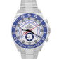 Rolex Yacht-Master II 44mm BLUE HANDS White Steel Ceramic Regatta 116680 Watch