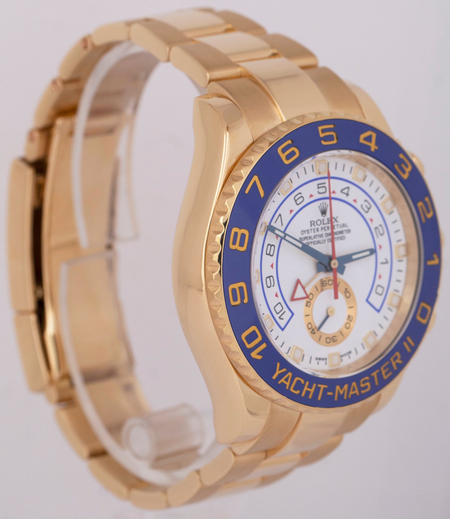 MINT PAPERS Rolex Yacht-Master II 18K Yellow Gold White 44mm 116688 Watch BOX