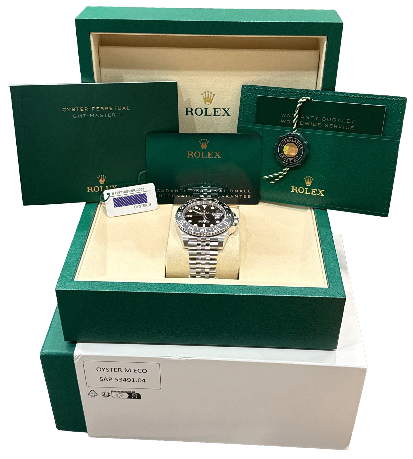NEW UNWORN 2026 PAPERS Rolex BRUCE WAYNE GMT-Master II JUBILEE 126710 GRNR BOX