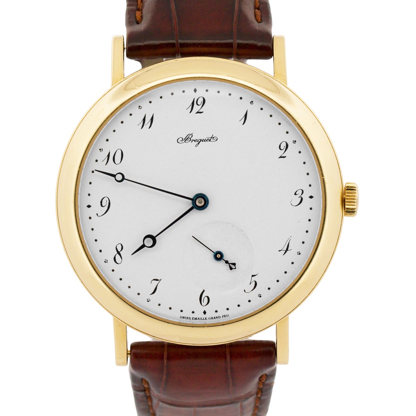 Breguet Classique Automatic WHITE 18K Yellow Gold 40mm 5140BA Leather Watch