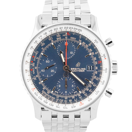 2020 PAPERS Breitling Navitimer Heritage 41 BLUE Stainless Steel 41mm A13324 BOX