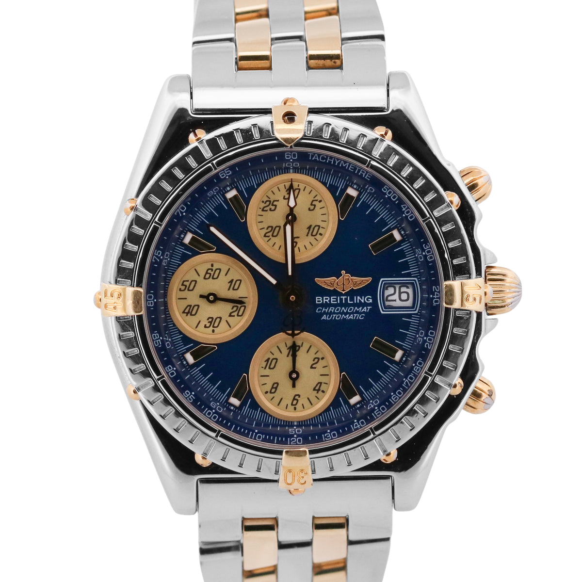 Breitling Chronomat B13050 Blue Two-Tone Stainless Steel 39mm Automatic Watch