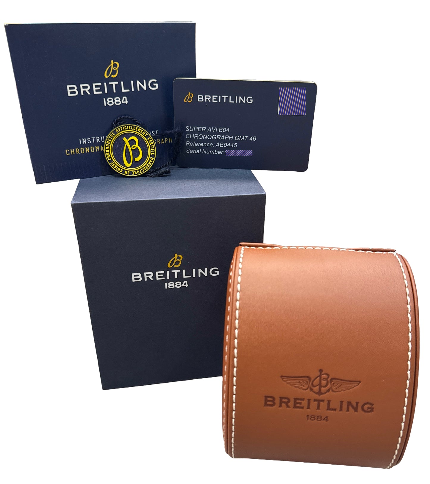2023 PAPERS Breitling Super AVI B04 GREEN Curtiss Warhawk Steel 46mm AB0445 BOX