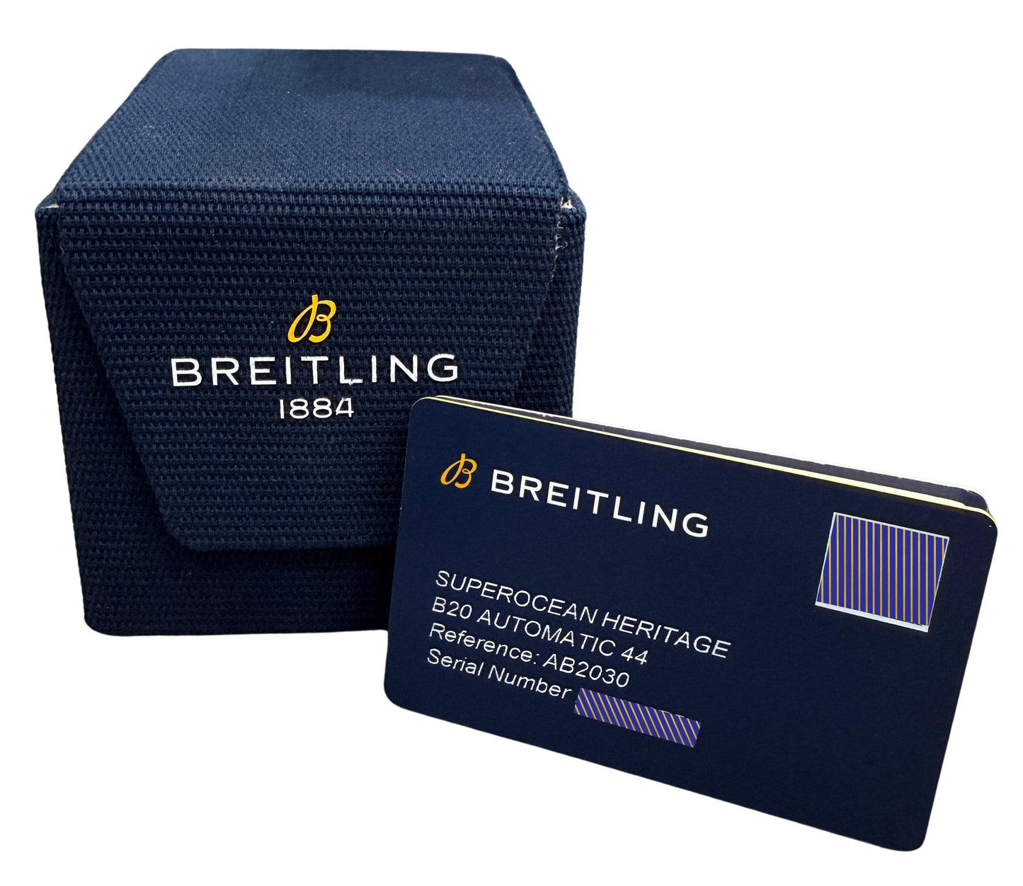 2023 Breitling Superocean Heritage AB2030 Steel 44mm Blue Rubber Box Papers