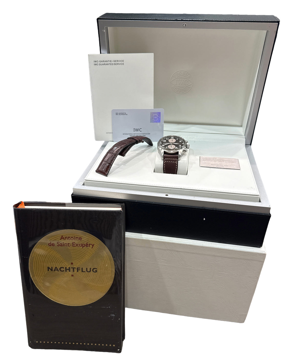 IWC Schaffhausen Pilot IW387806 Saint Exupery Brown Steel 43mm Box Papers