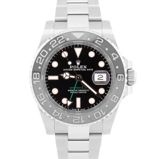 2025 PAPERS Rolex GMT-Master II BRUCE WAYNE Steel OYSTER 126710 GRNR Watch BOX
