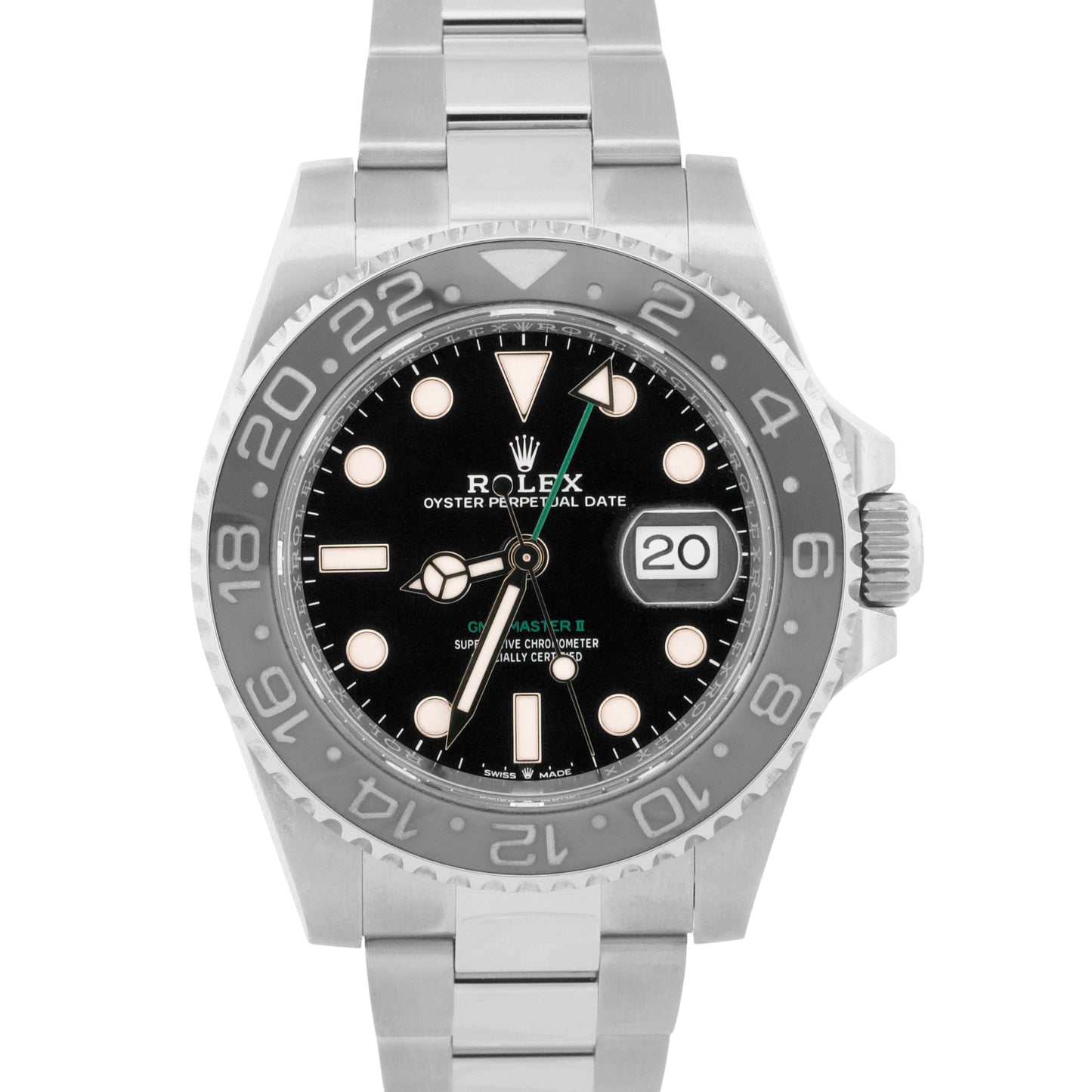 2025 PAPERS Rolex GMT-Master II BRUCE WAYNE Ceramic Steel OYSTER 126710 GRNR BOX
