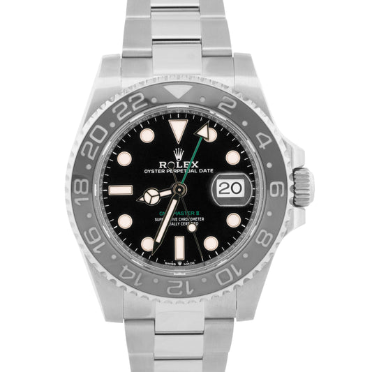 2025 PAPERS Rolex GMT-Master II BRUCE WAYNE Ceramic Steel OYSTER 126710 GRNR BOX