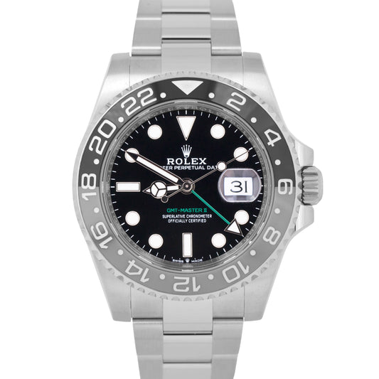 NEW JULY 2024 PAPERS Rolex GMT-Master II BRUCE WAYNE Ceramic 126710 GRNR BOX