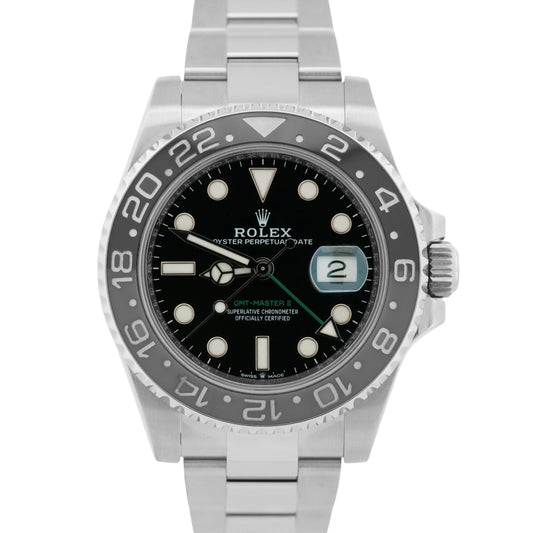 2024 PAPERS Rolex GMT-Master II BRUCE WAYNE Ceramic Steel OYSTER 126710 GRNR BOX